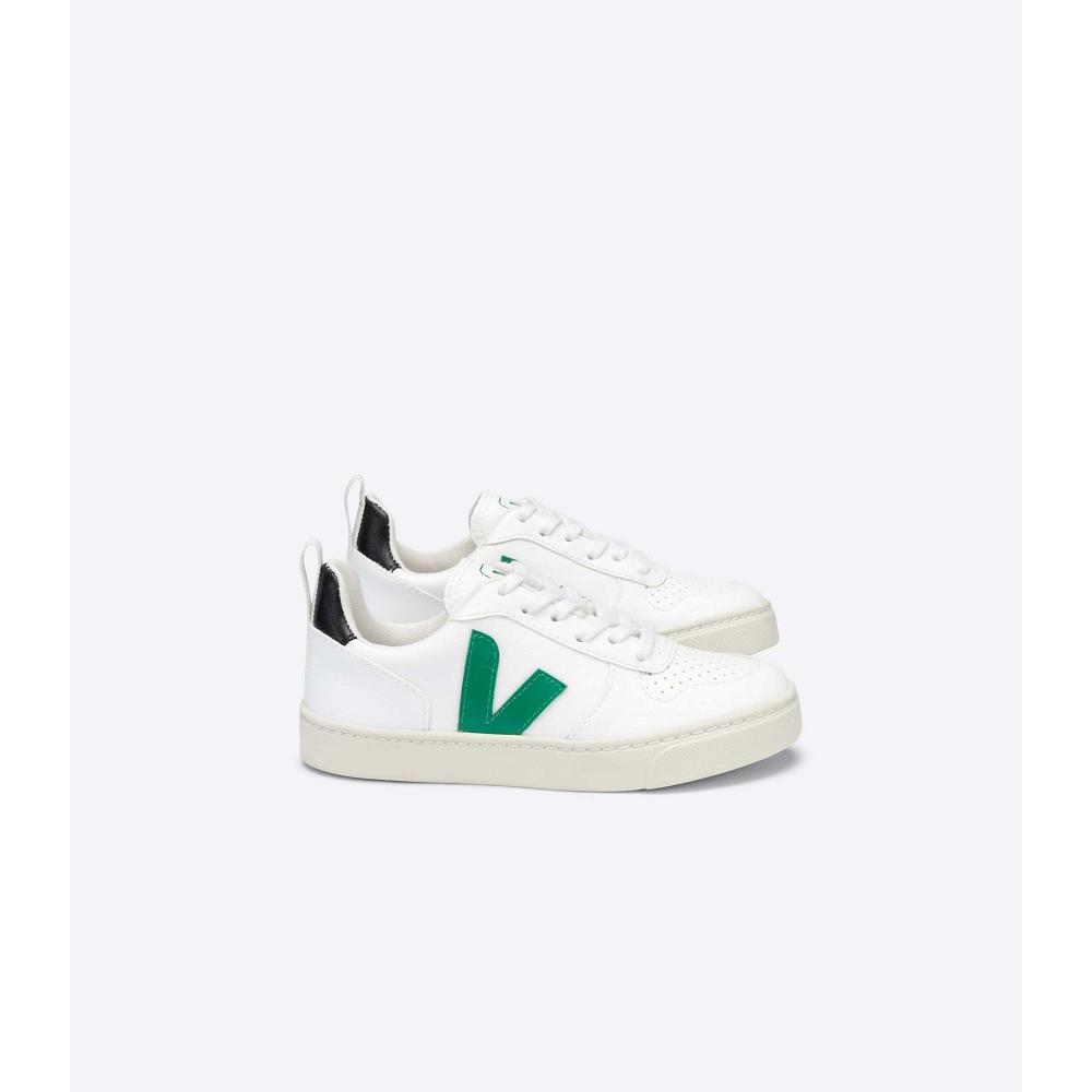 Veja V-10 LACE CWL Schoenen Kinderen White/Green | NL 788TCE